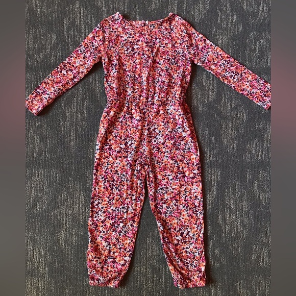 EUC, Old Navy Toddler Girl Floral cotton jumpsuit size 4T - Picture 8 of 13